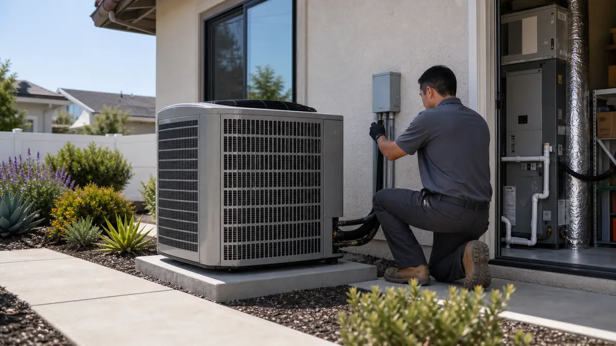 Illustration of Carrier heat pump installation in Woodland Hills